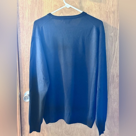 Peter Millar Men’s Merino Wool V-Neck Sweater Black Size X- Large - Picture 3 of 4